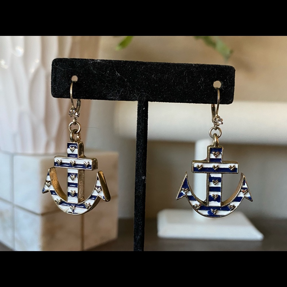 NWOT Betsey Johnson Anchor Earrings